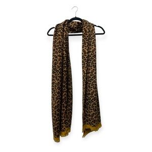 Leopard Print Scarf - Brown and Black